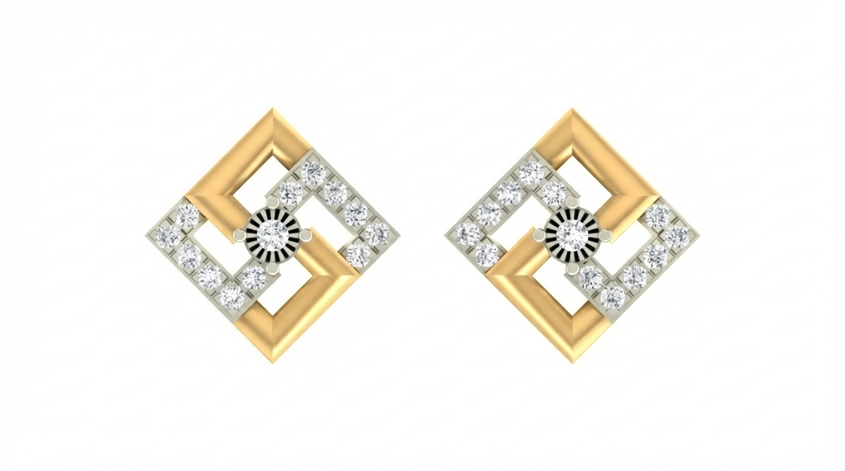 18K Gold & Diamond Women Engagement Earring KRA40011E