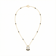 18K Gold & Diamond Beaded Mangalsutra For Women KRE90093