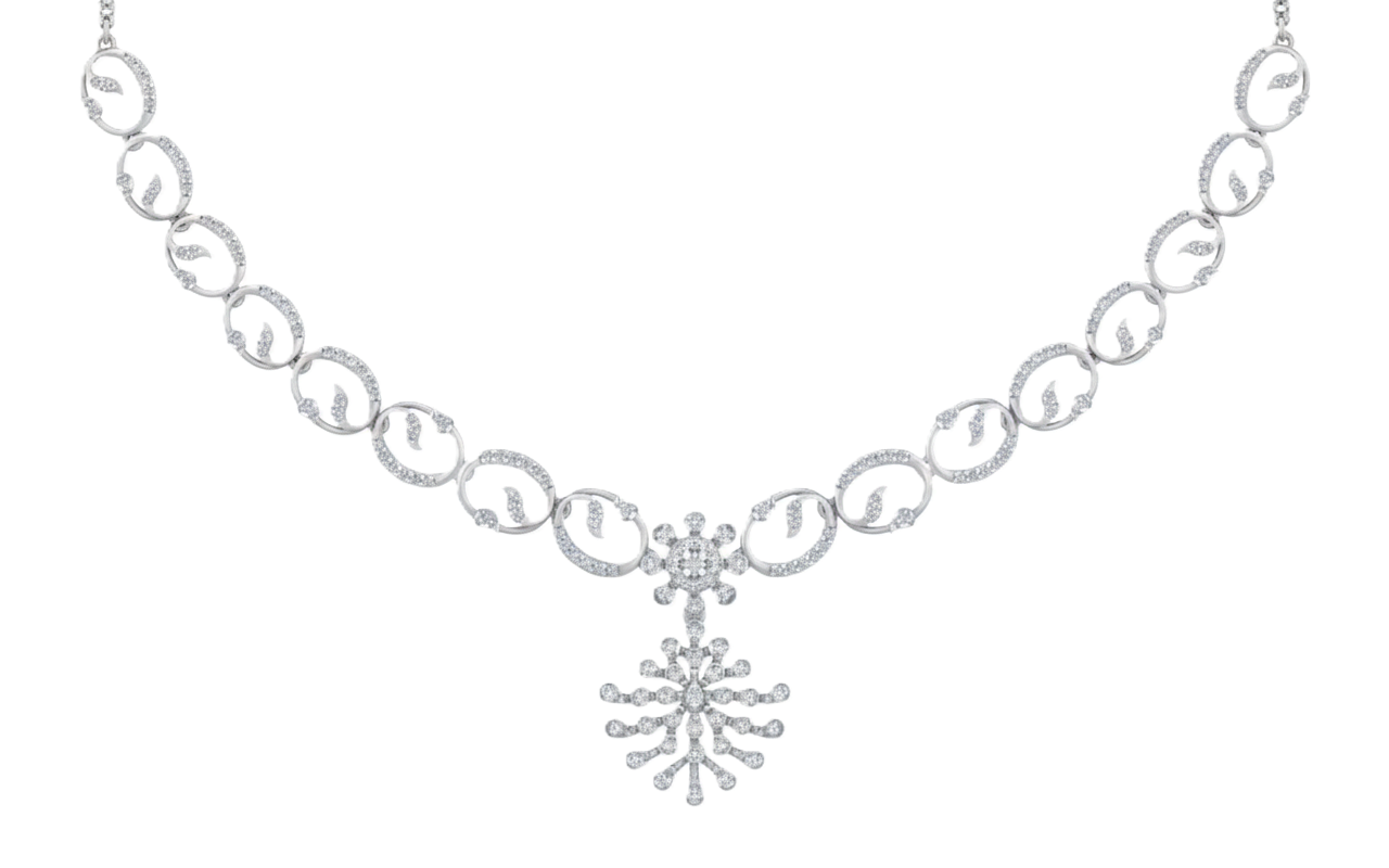 Gold & Diamond Dailywear Necklace Set KRC60111