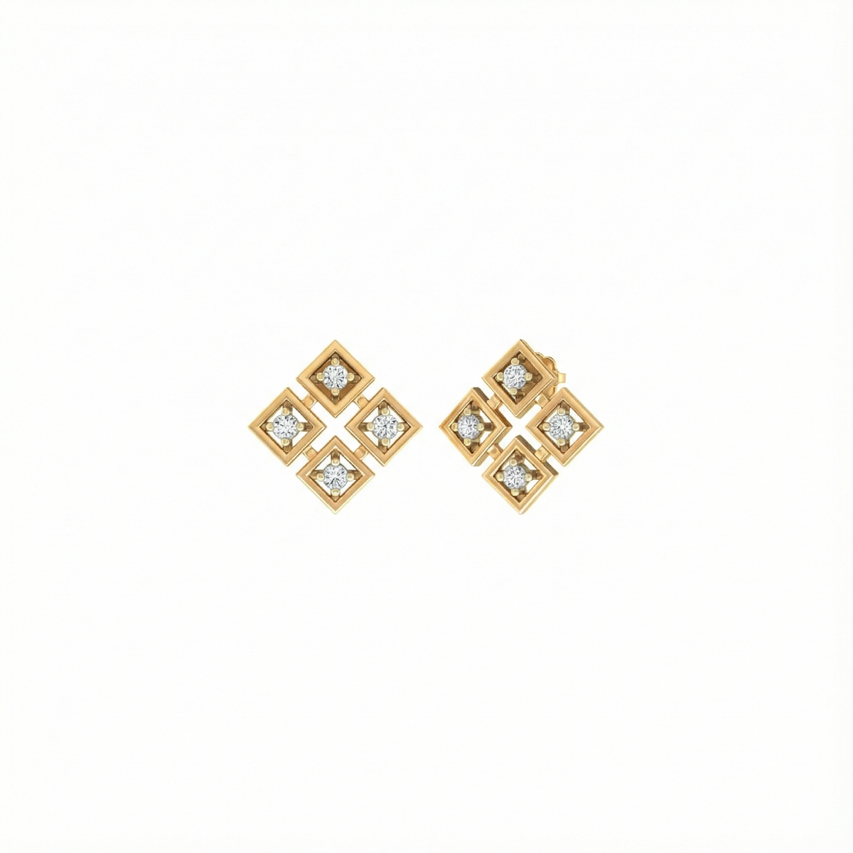 18K Gold & Diamond Women Earring KER-40