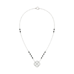 Gold & Diamond Floral Beaded Mangalsutra For Women KRC50125