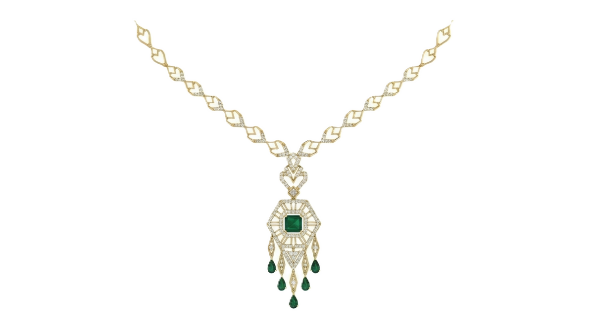 14K Gold & Diamond Dailywear Necklace Set KRI44021NR