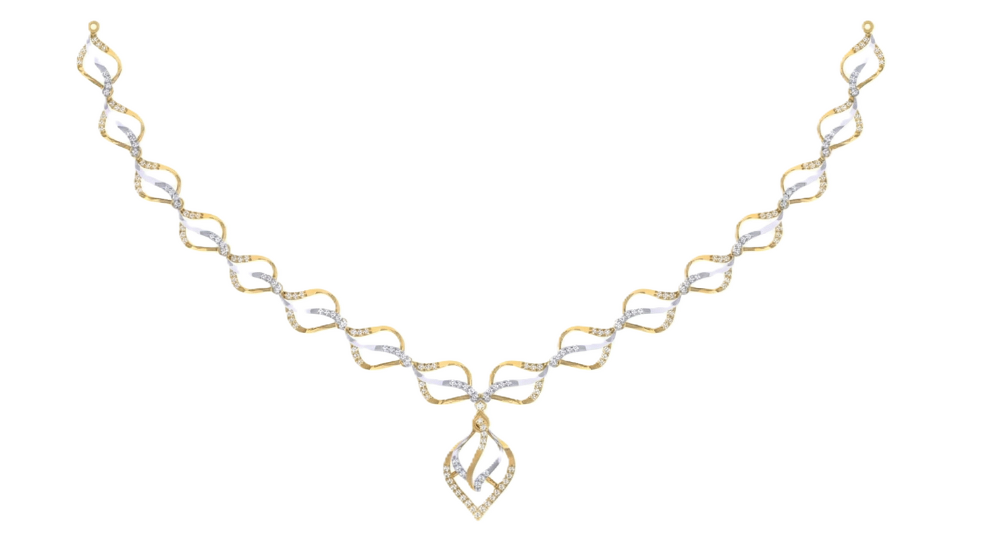 Gold & Diamond Lightweight Necklace Set KRC60136