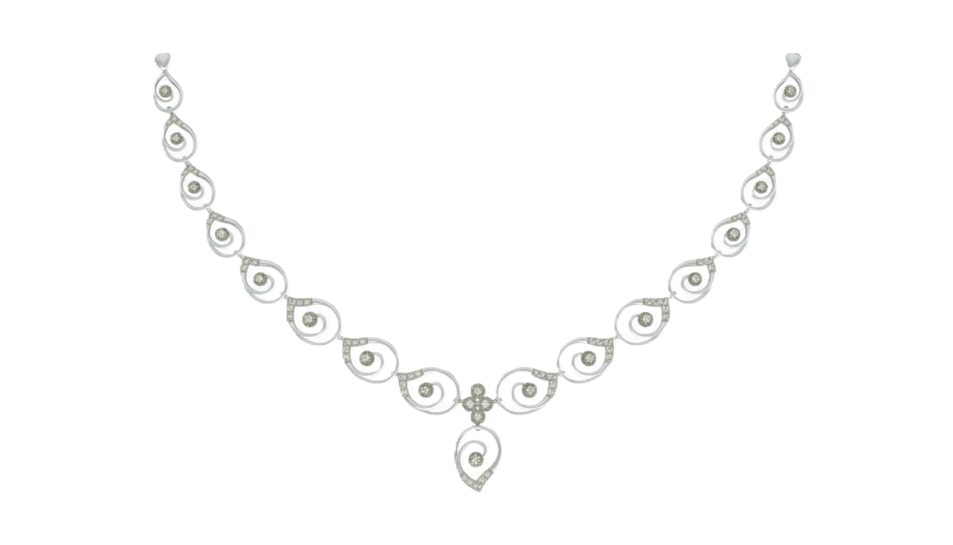 Gold & Diamond Lightweight NECKLACE SET KRC60115