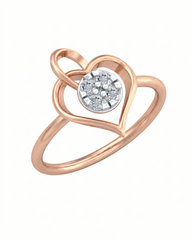 18K Gold & Diamond Dailywear Ring For Women KRB10479