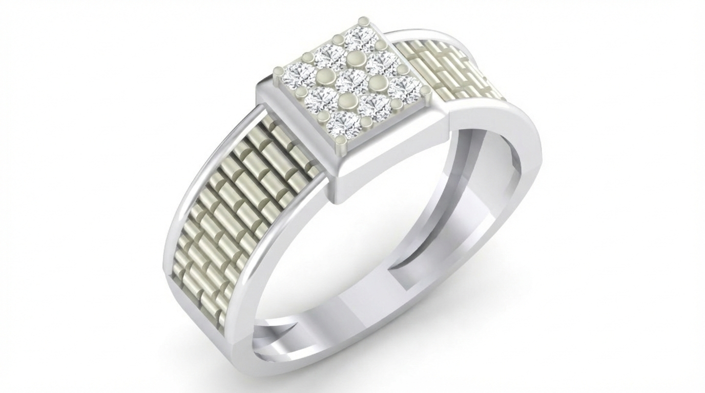Gold & Diamond Engagement Ring For Men KRC20102