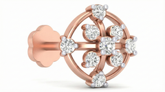18K Gold & Diamond Stud Nose Pin KRA50189