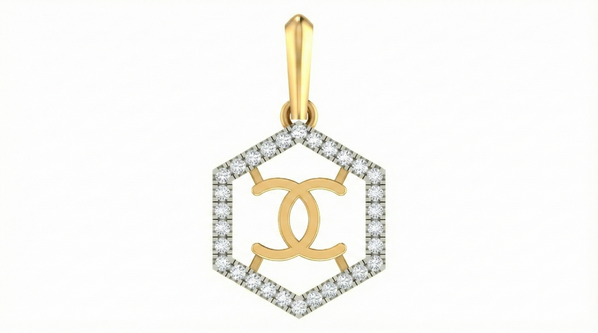 18K Gold & Diamond Pendant Set KRA40033P