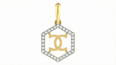 18K Gold & Diamond Pendant Set KRA40033P