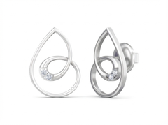 18K Gold & Diamond Women Stud Earring KSK039