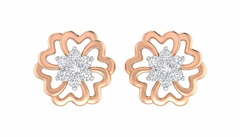 Rose Gold Diamond Earring | under 40k 