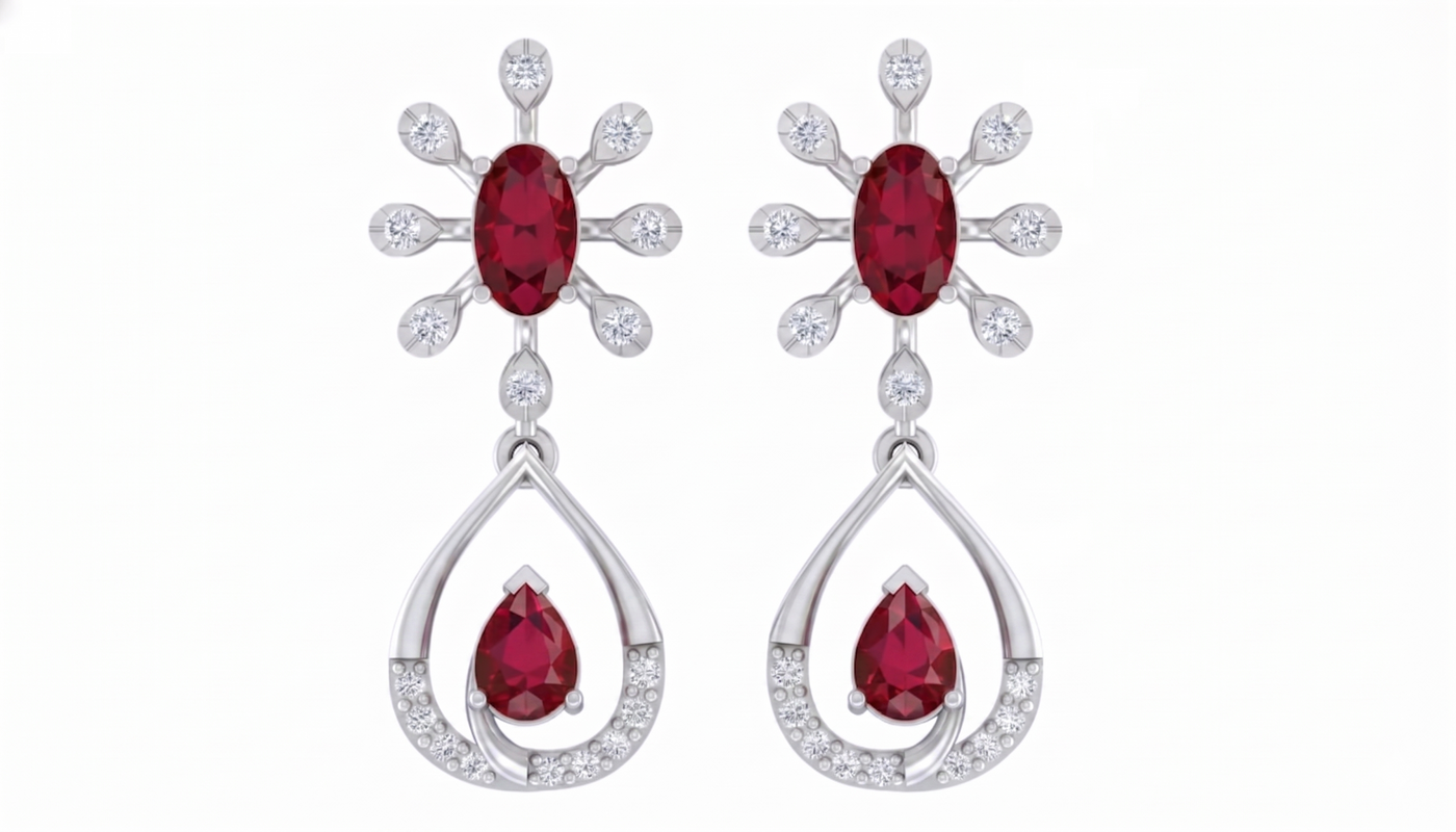 White Gold Diamond Earring | under 40k 