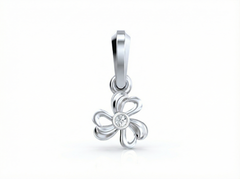 18K Gold & Diamond Solitaire Pendant KSK108