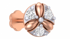 18K Gold & Diamond Stud Nose Pin KRC80159