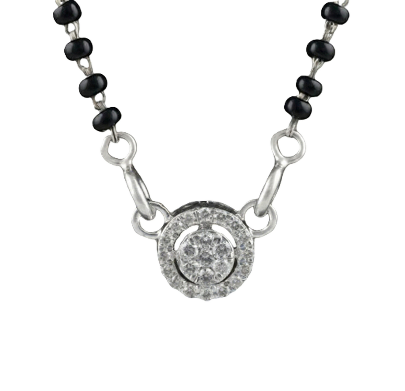 Gold & Diamond Halo Mangalsutra For Women KRC50128