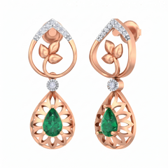 Rose Gold Diamond Earring | under 40k 