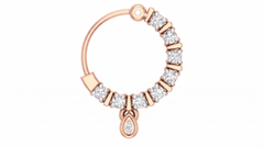 18K Gold & Diamond Nose Ring KRC80276