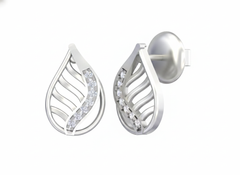 18K Gold & Diamond Women Dailywear Earring KSK074