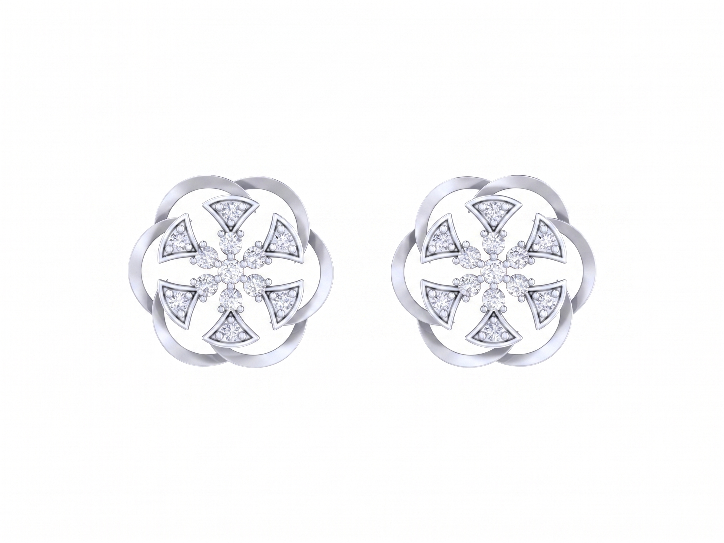 White Gold Diamond Earring | under 40k 
