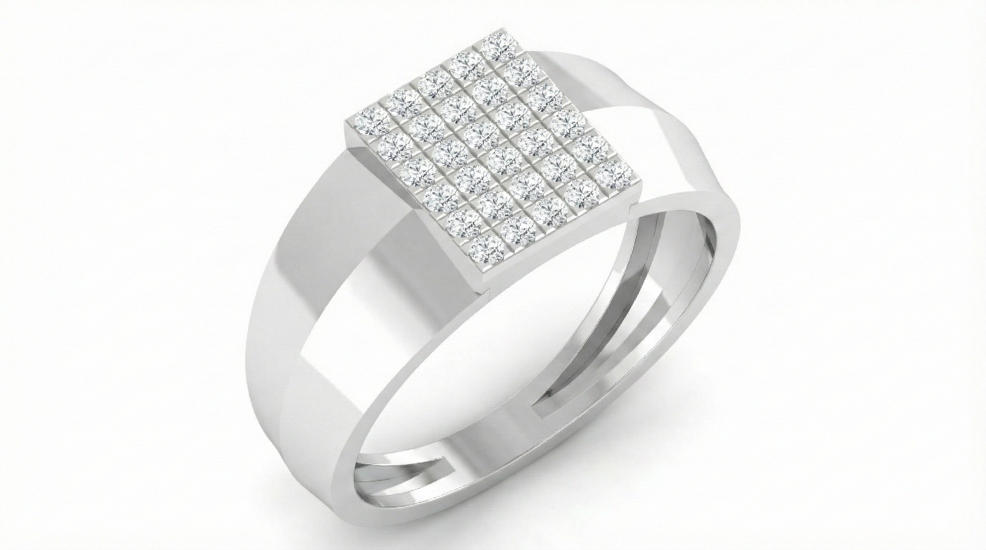 Gold & Diamond Engagement Ring For Men KRB20106