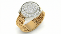 18K Gold & Diamond Engagement Ring For Men KRA60174