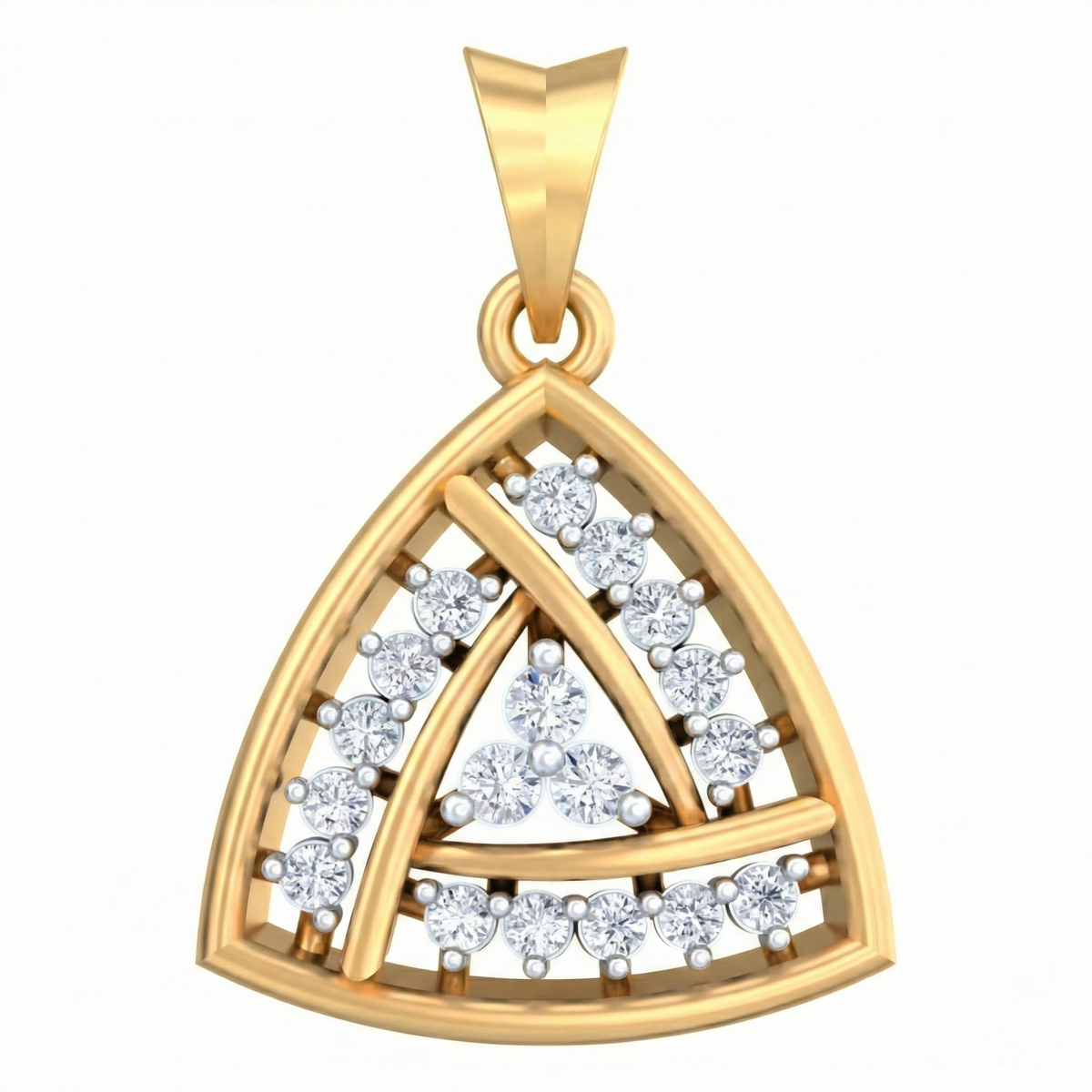 18K Gold & Diamond Floral Pendant Set KRB40075P