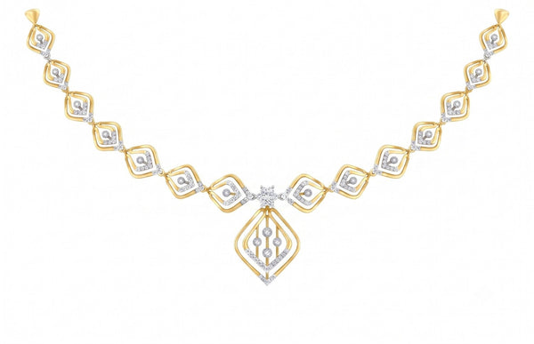 Gold & Diamond Lightweight Necklace Set KRC60099N
