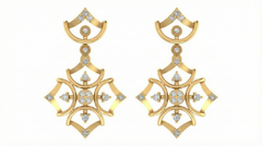 14K Gold & Diamond Women Earring KRB44096E-A