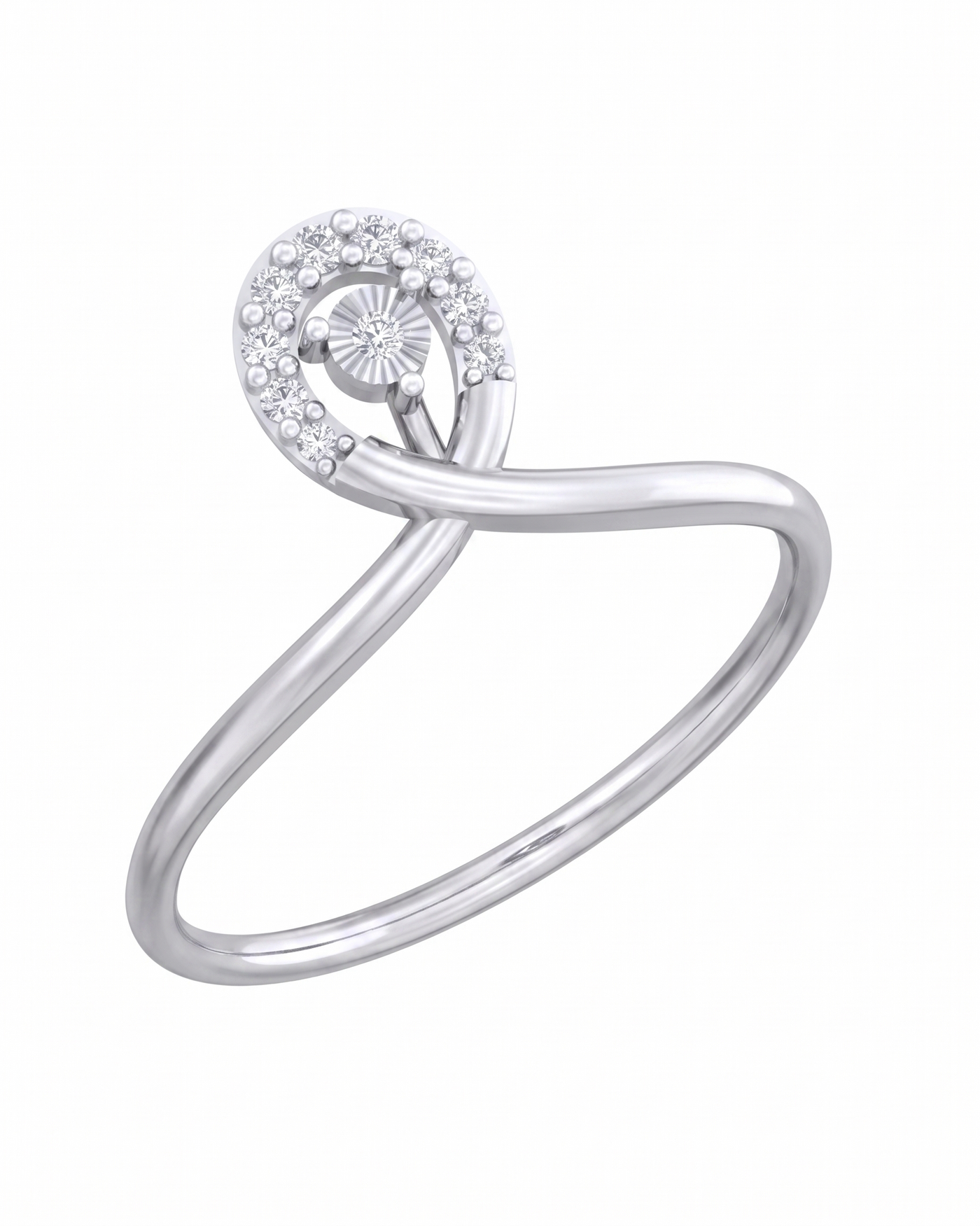 Gold & Diamond Dailywear Ring For Women KRC10678
