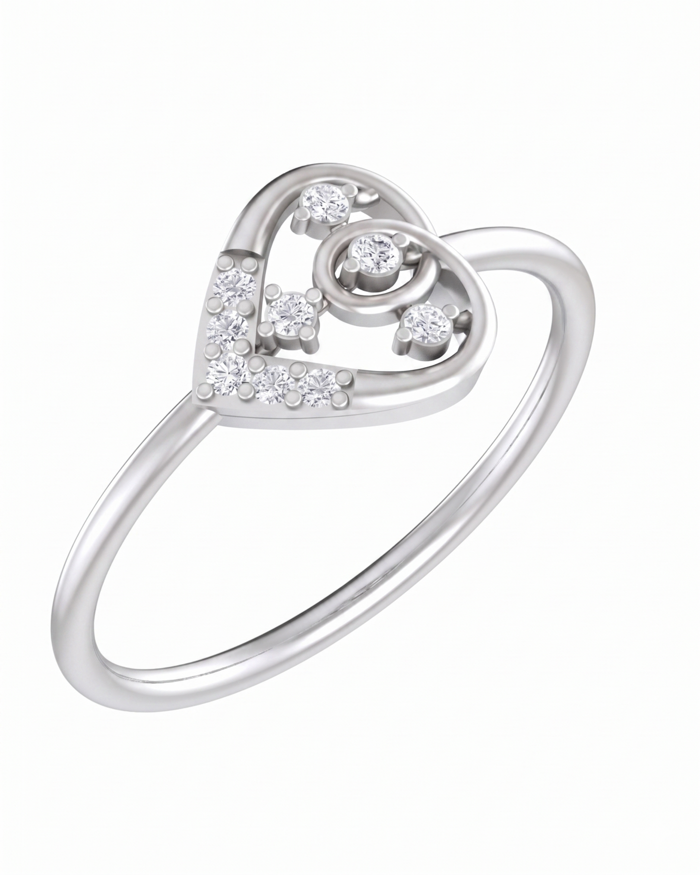 Gold & Diamond Band Ring For Women KRC10238