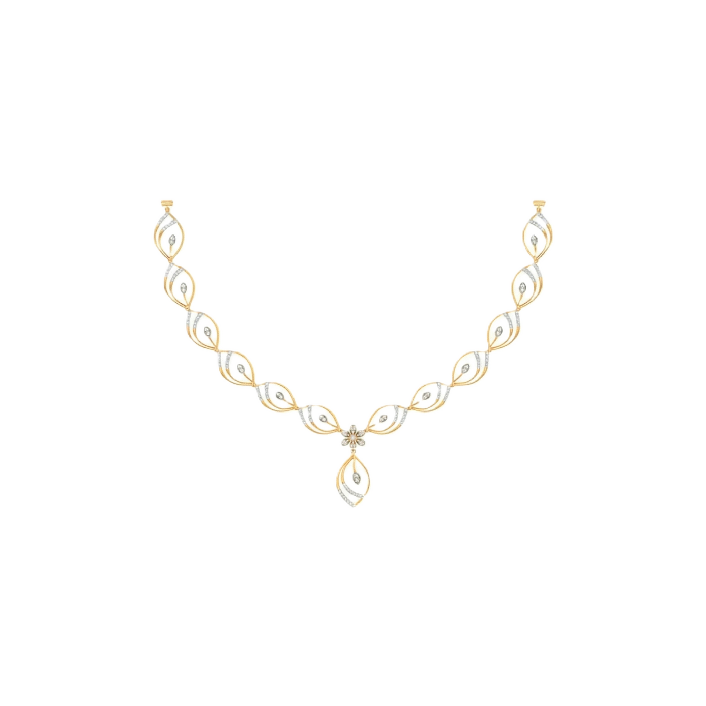 Gold & Diamond Necklace Set KRC60132