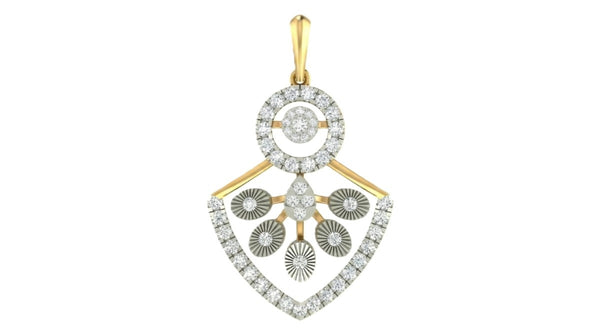 Gold & Diamond Partywear Pendant Set KRC40741