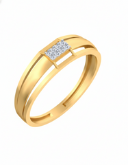 18K Gold & Diamond Ring For Men KSK237