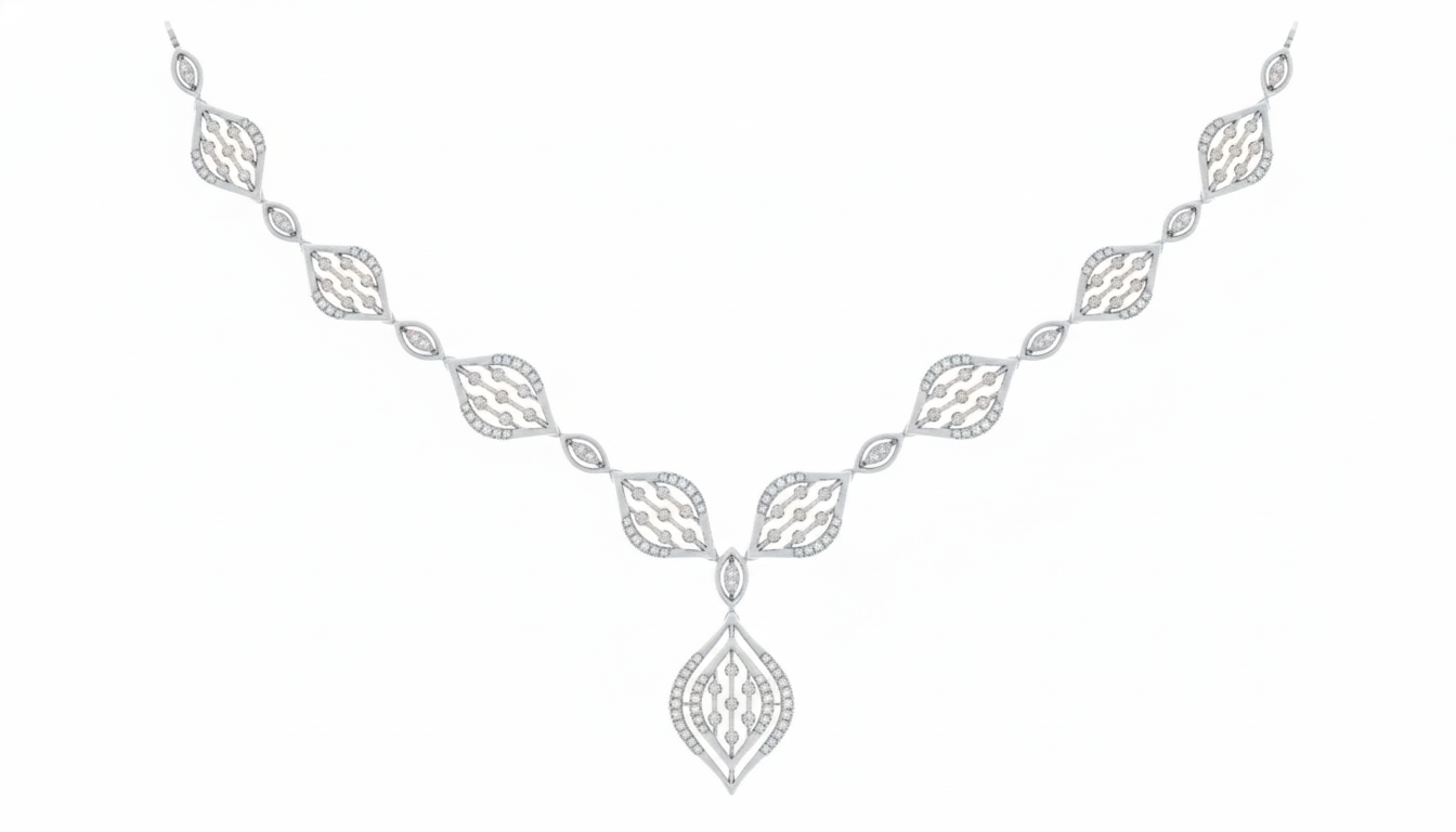14K Gold & Diamond Lightweight Necklace Set KRI44015N