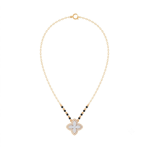 Gold & Diamond Floral Women Mangalsutra | KRC50180 | Kesav Diamond
