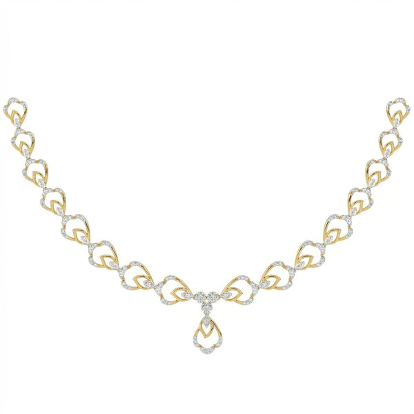 Gold & Diamond Lightweight Necklace Set KRC60061N