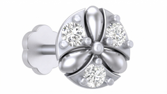 18K Gold & Diamond Stud Nose Pin KRC80159