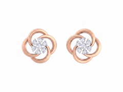 Rose Gold Diamond Earring | under 40k 