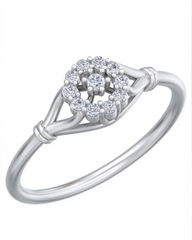 18K Gold & Diamond Ring For Women KRB10175