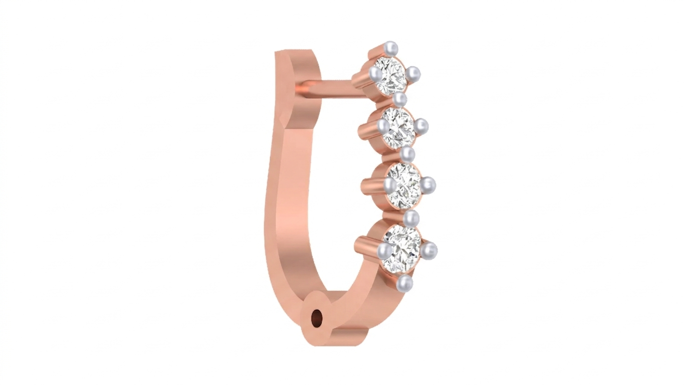 Gold & Diamond Nose Ring KRC80295
