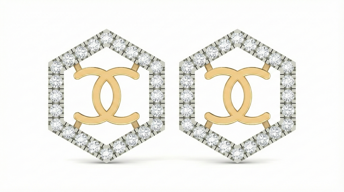 18K Gold & Diamond Women Stud Earring KRA40033E