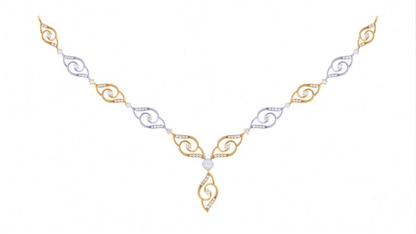 Gold & Diamond Lightweight  Necklace Set KRC60078N