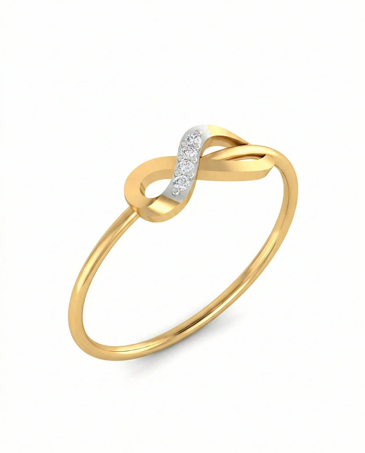 18K Gold & Diamond Dailywear Ring For Women KLR-345