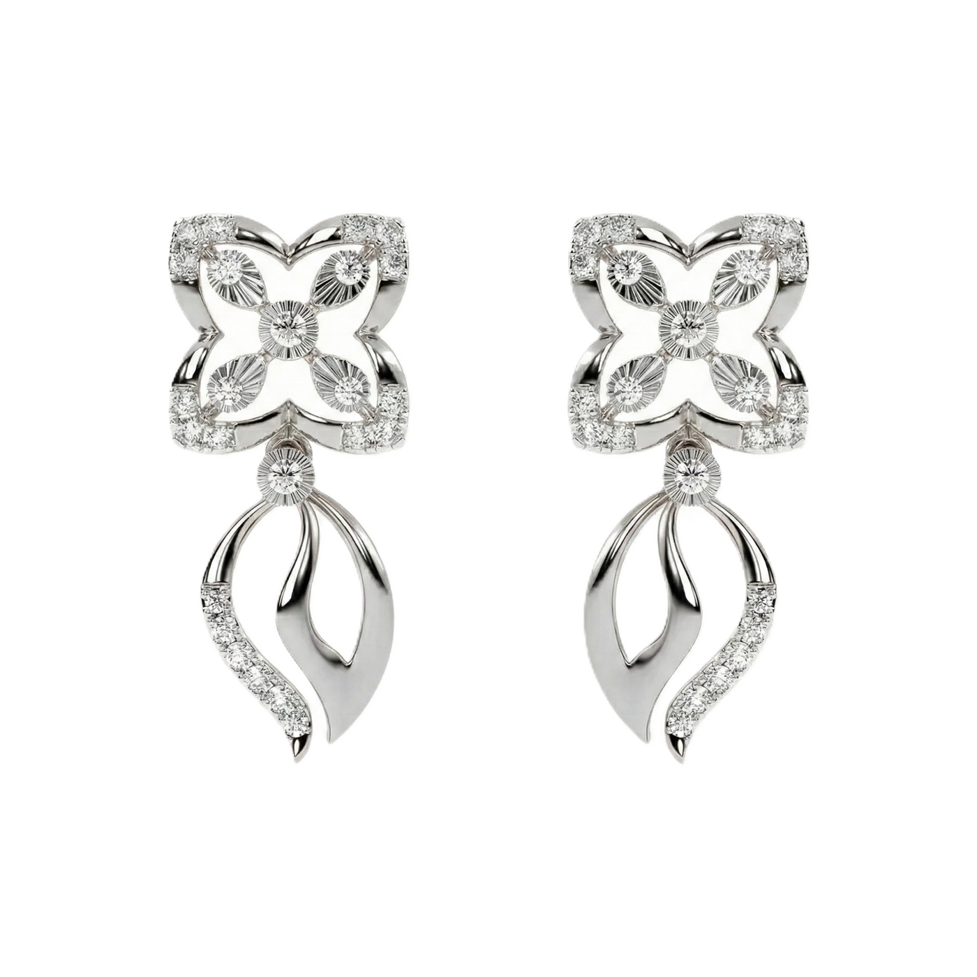 Gold & Diamond Women Dangler Earring KRC60080E