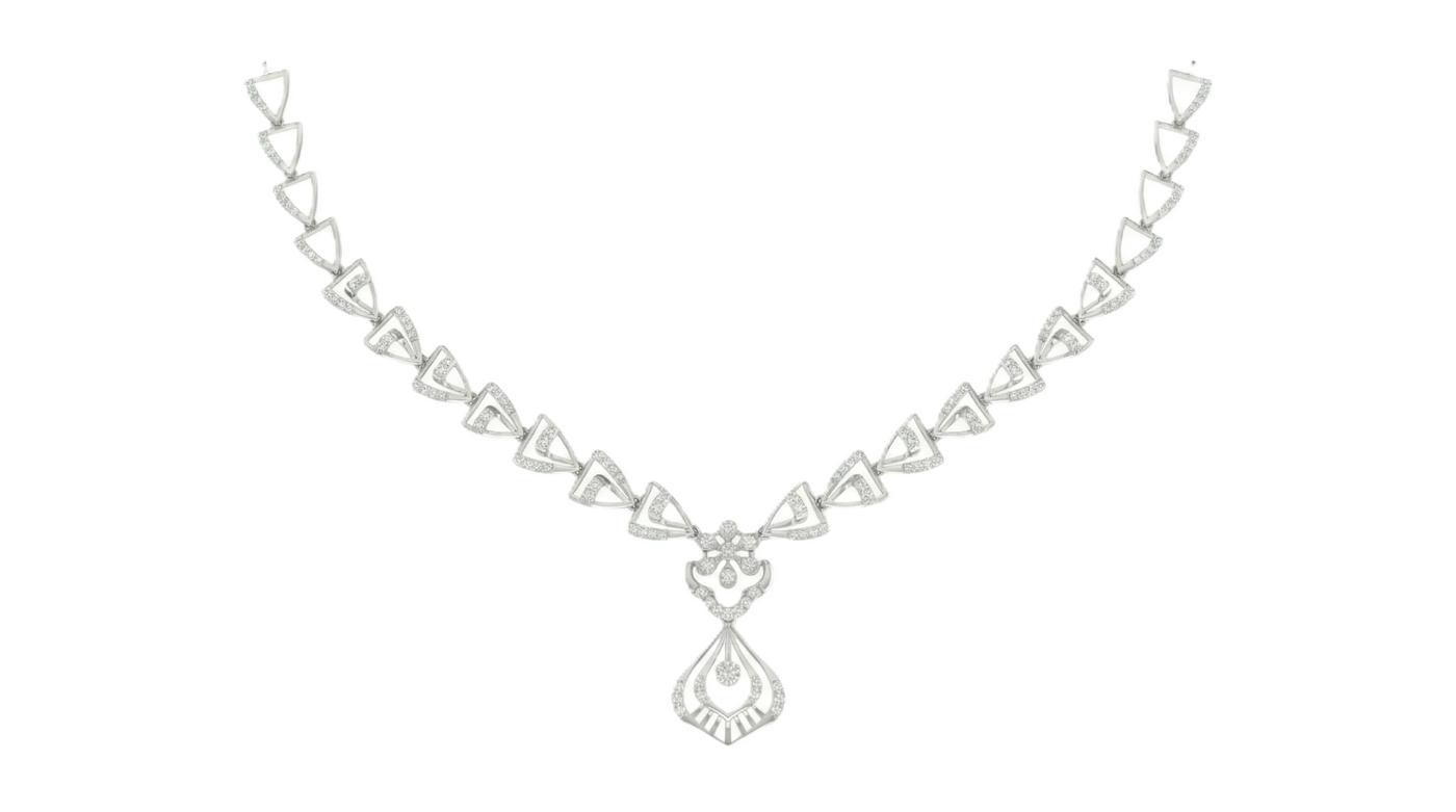 Gold & Diamond Dailywear Necklace Set KRC60105