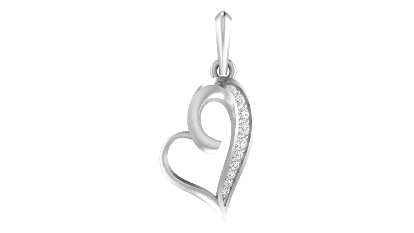 Gold & Diamond Heart Pendant Set KRC40580