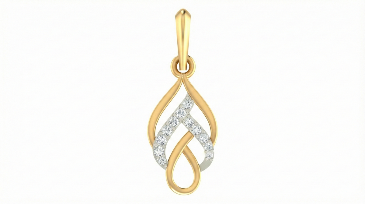 18K Gold & Diamond Dailywear PENDANT SET KRA40132P