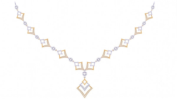 Gold & Diamond Dailywear Necklace Set KRC60088N