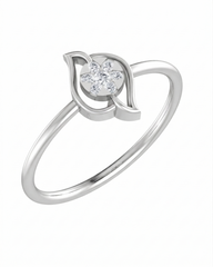 18K Gold & Diamond Dailywear Ring For Women KRB10121-A