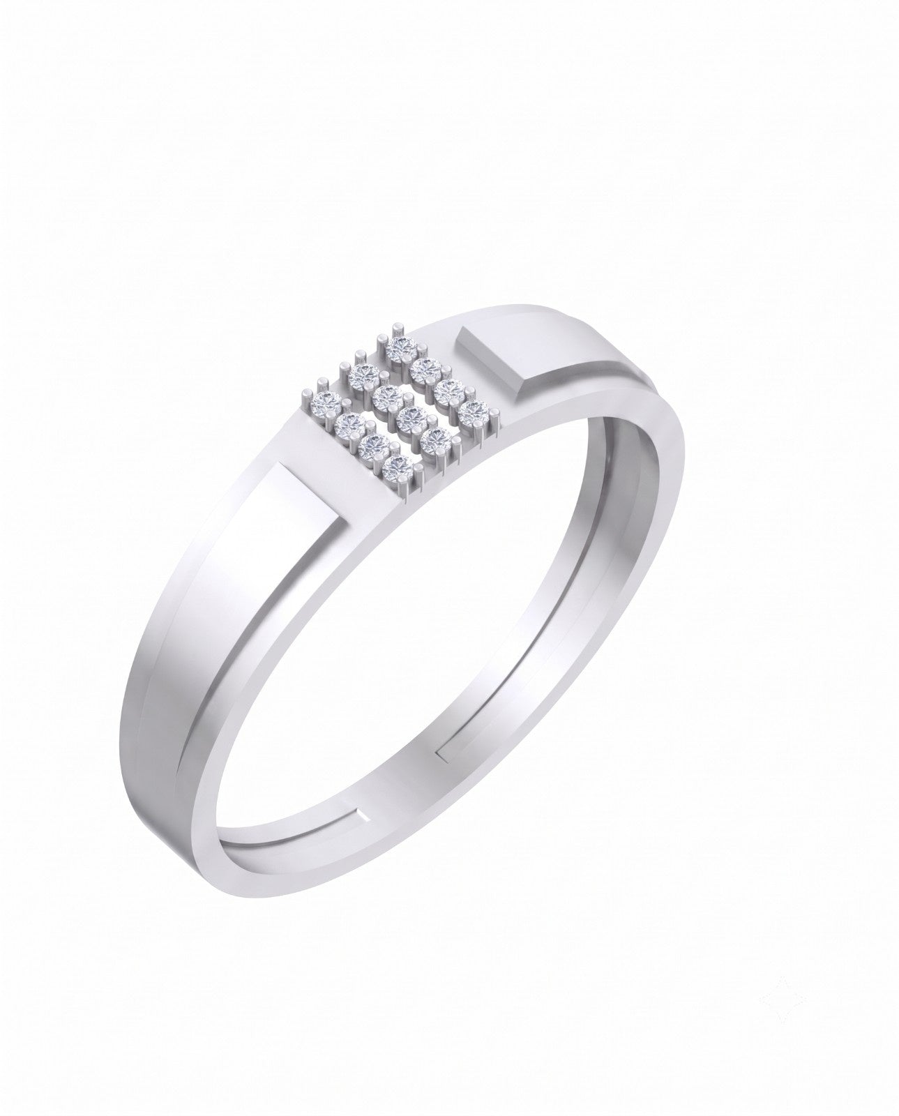 Gold & Diamond Band Ring For Men KRC20067